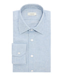Camicia Flanella Tinta Unita Azzura