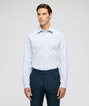 Light blue striped cotton shirt