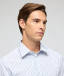 Light blue striped cotton shirt