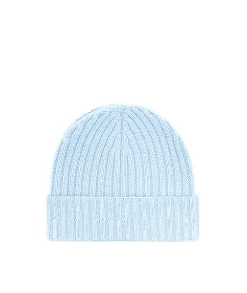 Bonnet en cachemire bleu clair