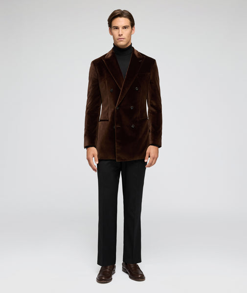 Brown smooth velvet jacket