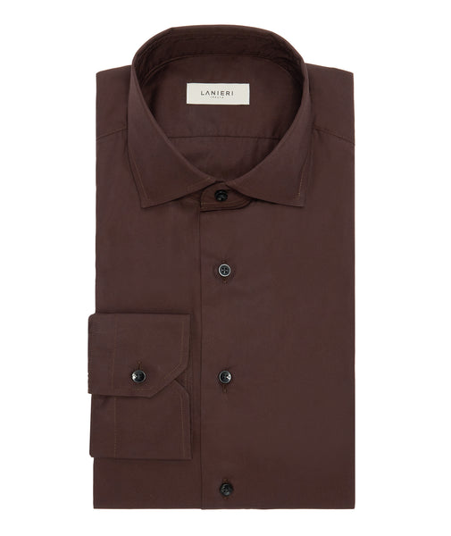 Chemise de cérémonie en coton marron