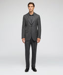 Abito Su Misura da Uomo grigio in twill di lana
