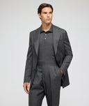 Abito Su Misura da Uomo grigio in twill di lana
