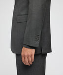 Traje hecho a medida para hombre gris en twill de lana