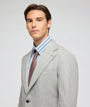 Costume en flanelle de laine dans un mélange de tons gris clair