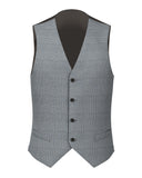 Gilet en laine prince de galles bleu clair